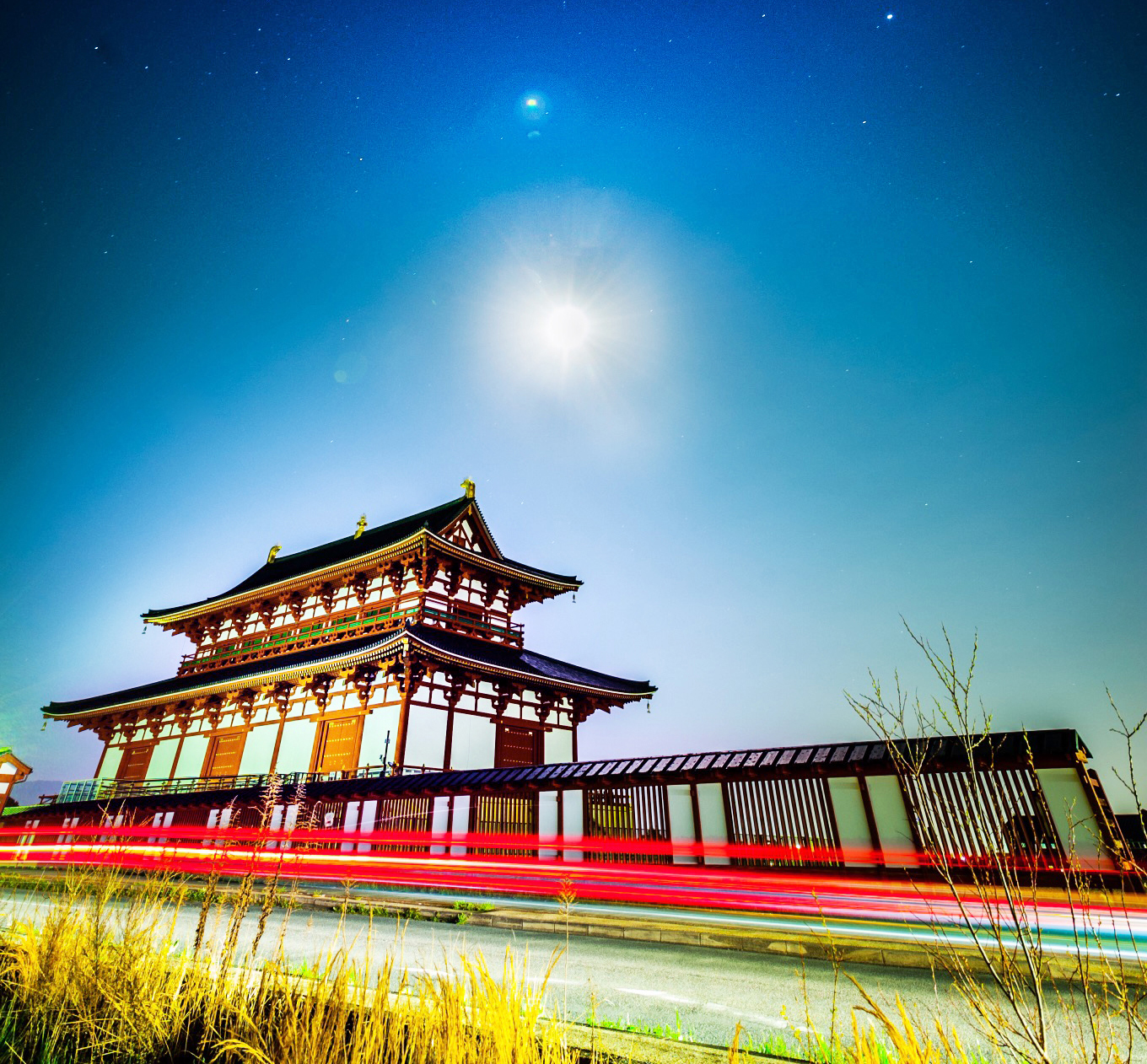 真夜中の平城宮跡