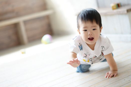 お誕生日撮影　はいはい　1歳　早い