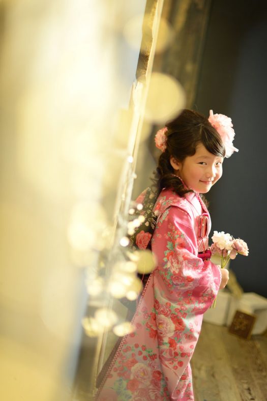着物　ピンク　7歳　七五三