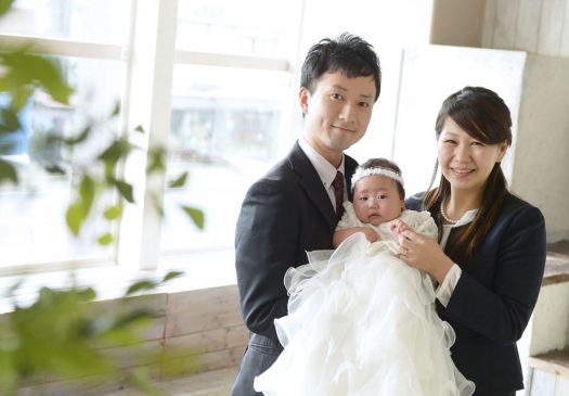 お宮参り　家族撮影