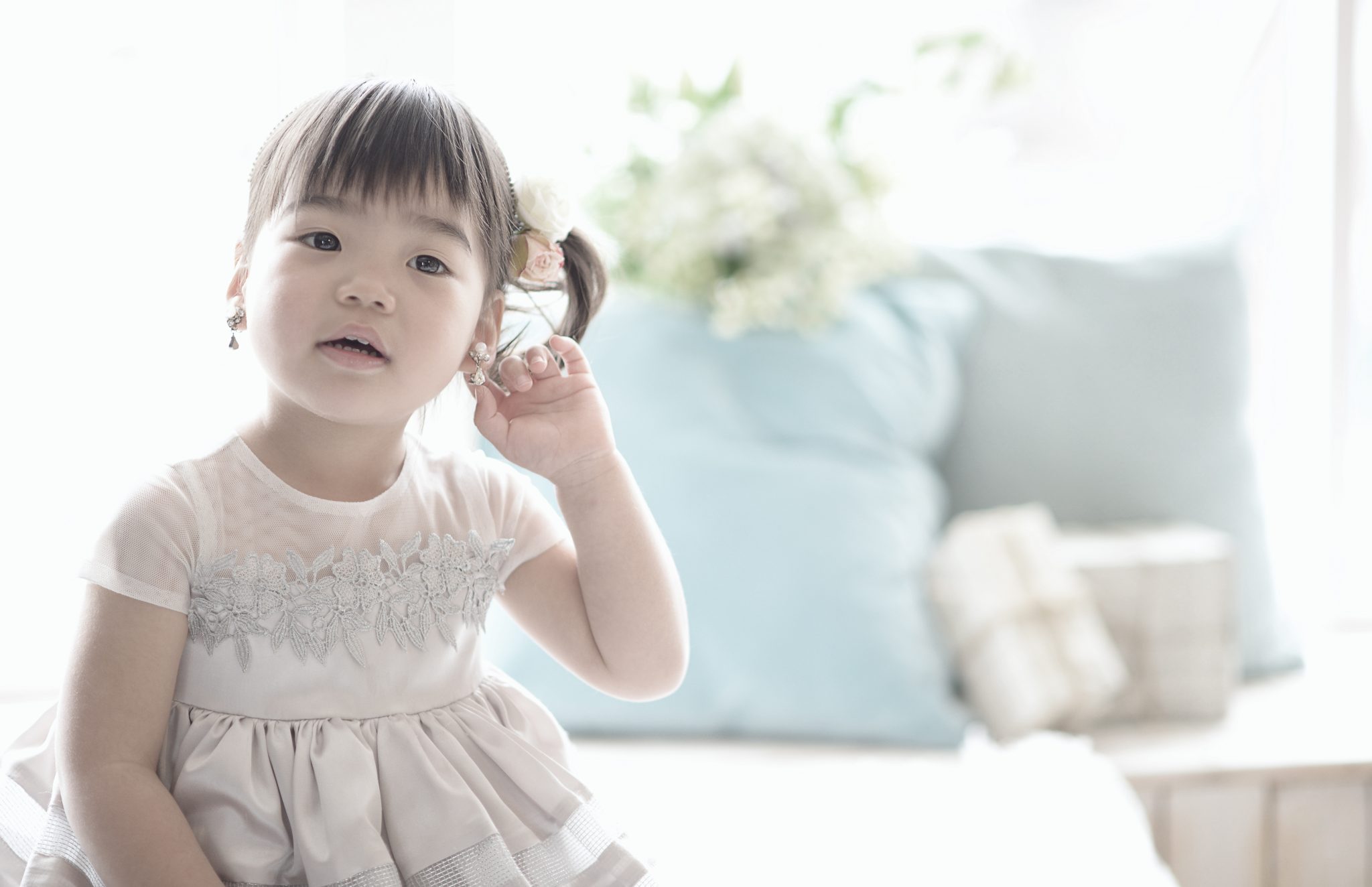 3歳の姫もオレンジの虜に…お誕生日撮影でご来店のT様。