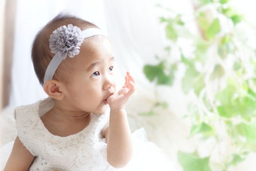 お誕生日撮影　ドレス　白