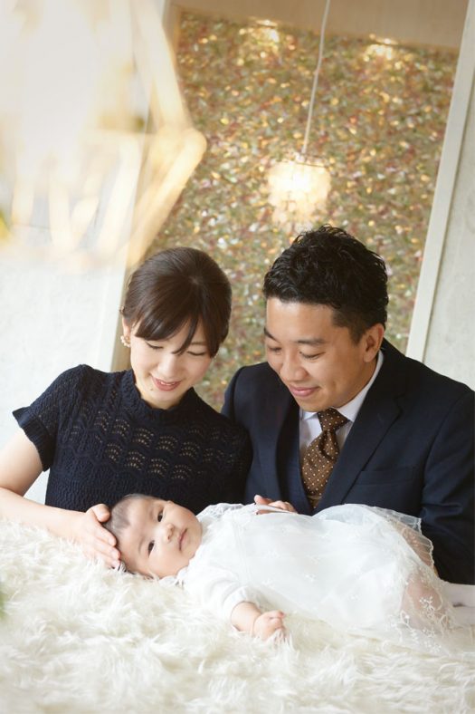 お宮参り　家族撮影