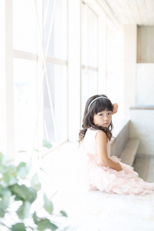 お誕生日撮影　ドレス　ピンク