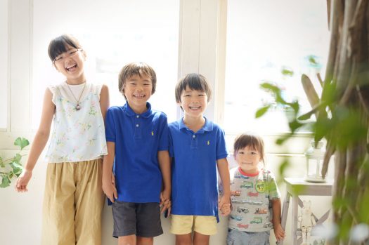 兄弟撮影　4兄弟　笑顔