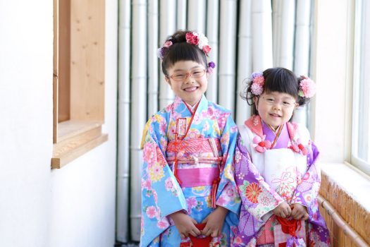 7歳女の子　3歳女の子　奈良市　七五三