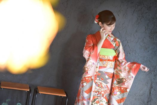 奈良市　成人　前撮り　着物