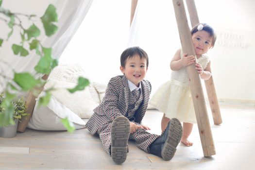 奈良市　お誕生日撮影　兄弟