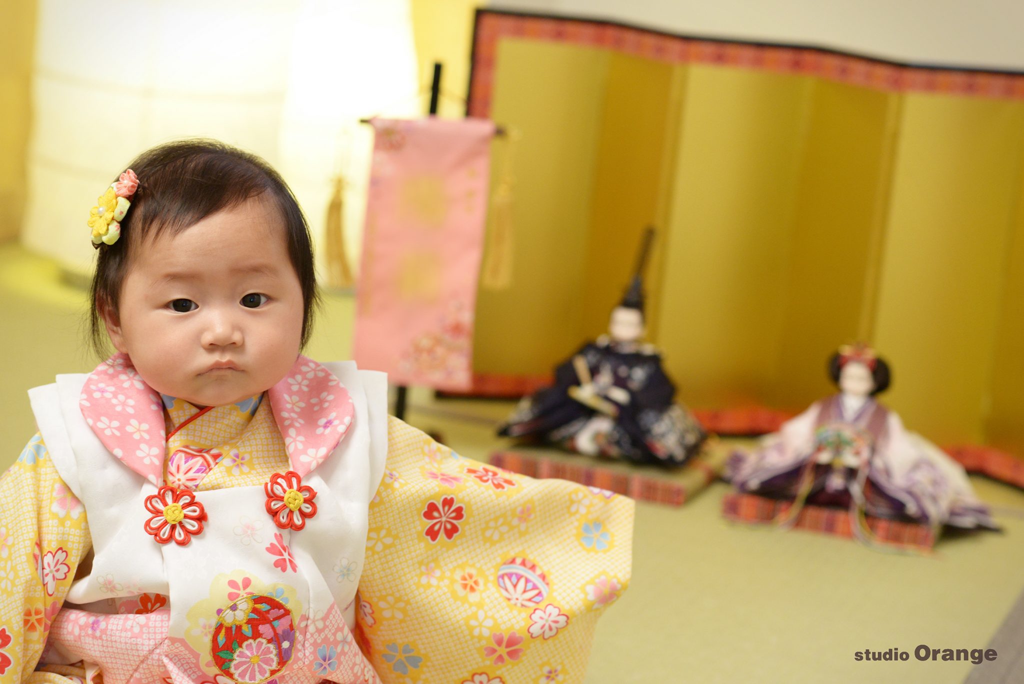 ひな祭りが近づき、桃の節句キャンペーン始まります◎ おひな様と一緒に撮影にお越しくださいね。