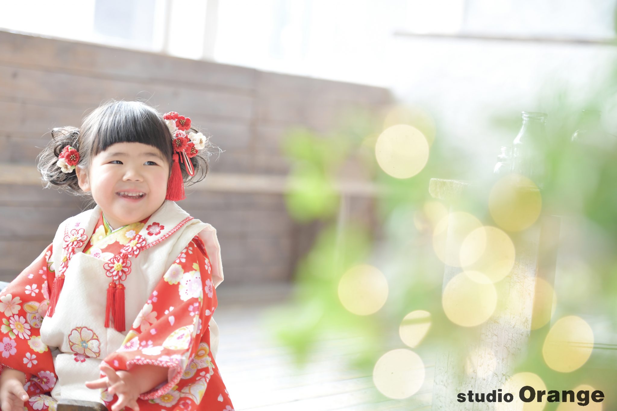 男性ニガテな３歳女の子の七五三後撮り撮影