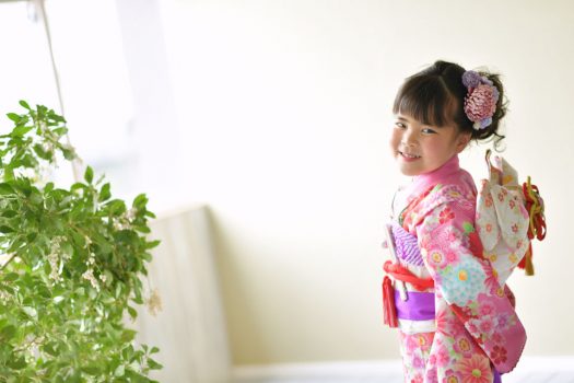 奈良市　生駒市　帝塚山　富雄　木津川市　精華町　スタジオレンジ　七五三　七歳女の子　着物