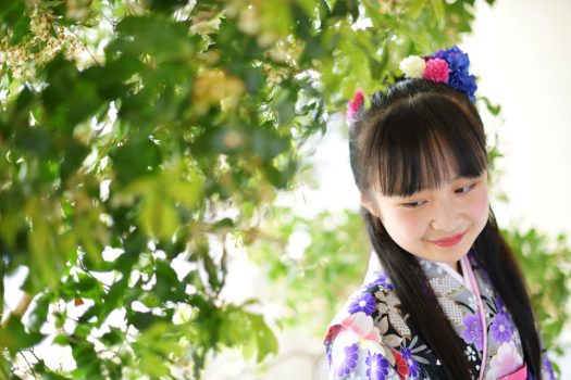 奈良市　生駒市　帝塚山　富雄　木津川市　精華町　スタジオレンジ　卒業袴　緑の着物