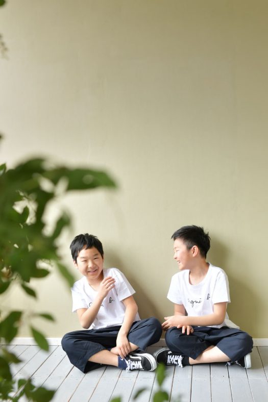 奈良市　生駒市　帝塚山　富雄　木津川市　精華町　スタジオレンジ　双子　お誕生日撮影　男の子の双子