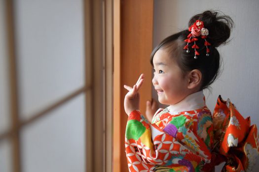 奈良市　生駒市　帝塚山　富雄　木津川市　精華町　登美ヶ丘　スタジオレンジ 写真館　フォトスタジオ　写真　七五三　3際女の子