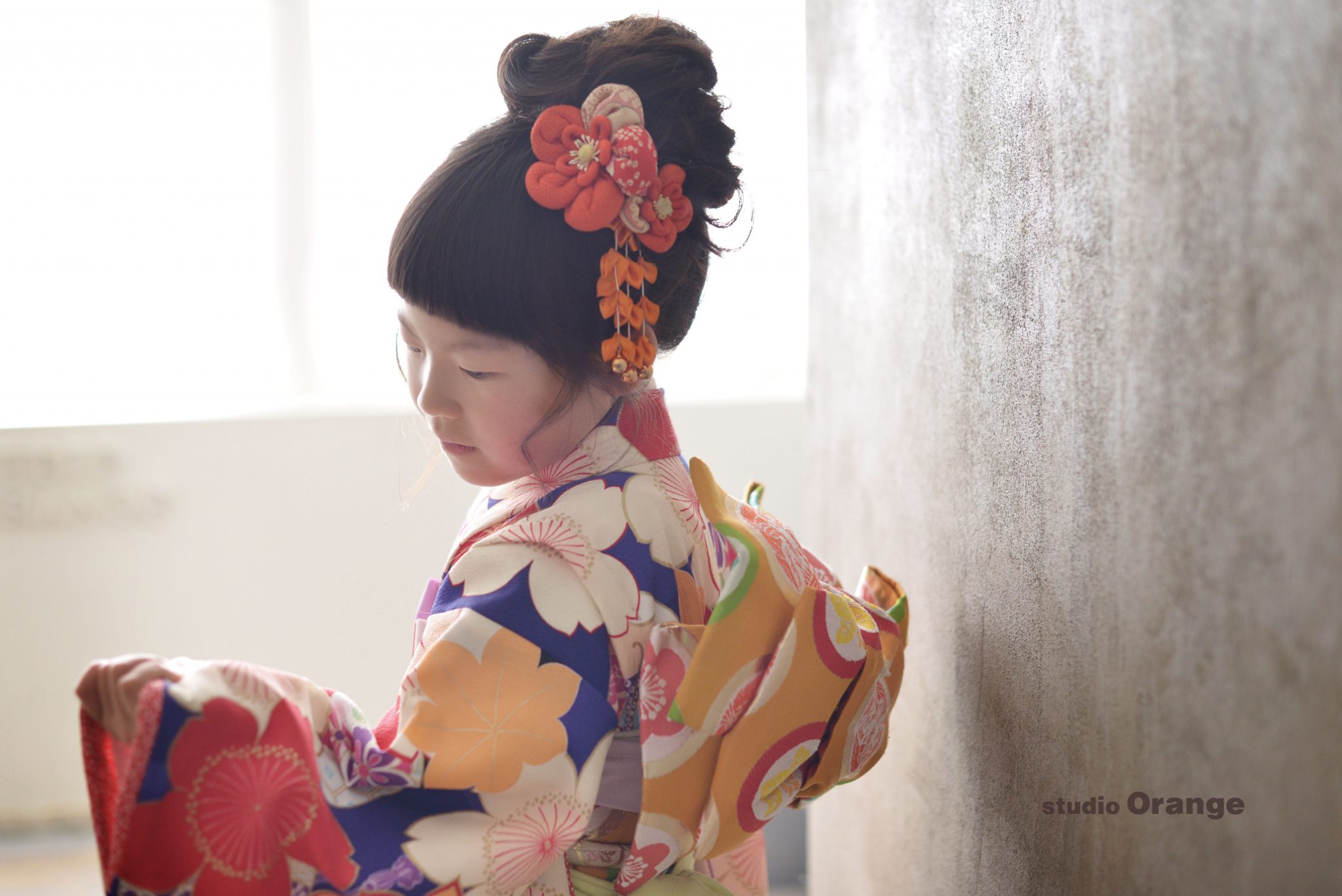 大人っぽい表情もできちゃう7歳さんの七五三撮影