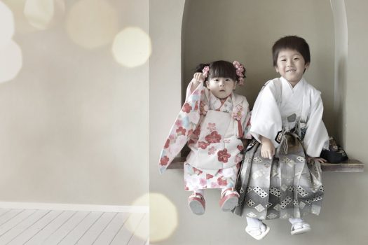 七五三　5歳男の子　3歳女の子