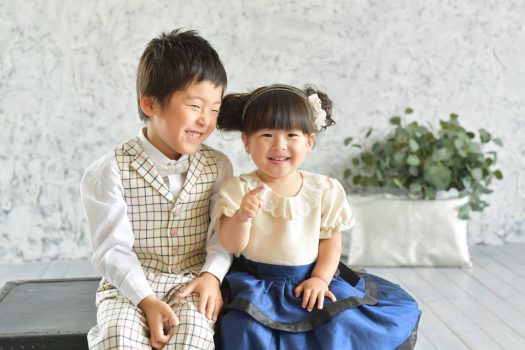 七五三　5歳男の子　3歳女の子
