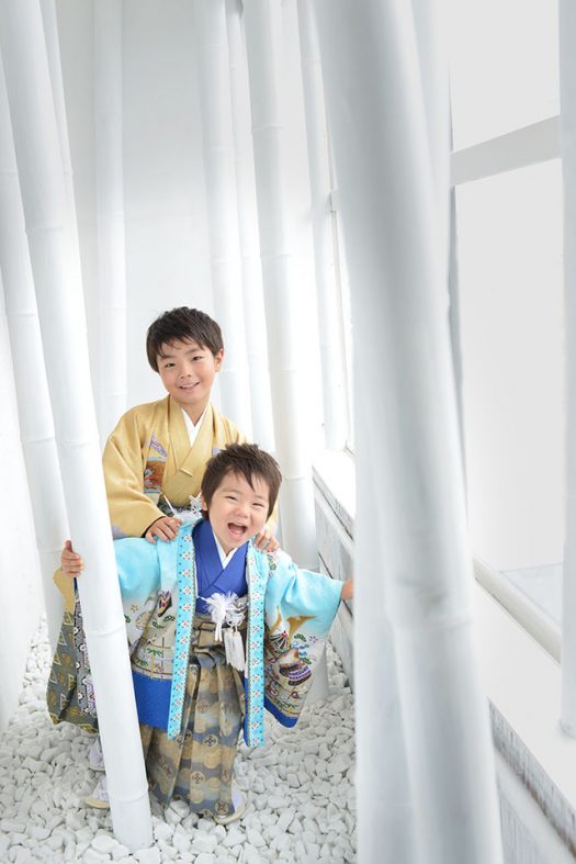 七五三　男の子　兄弟　５歳　３歳