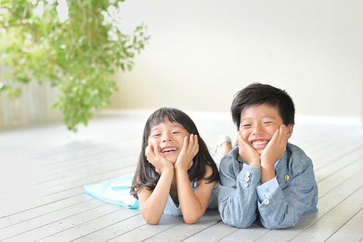 洋装　兄妹撮影