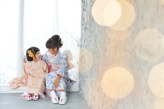 七五三　姉妹　７歳　３歳　新作着物