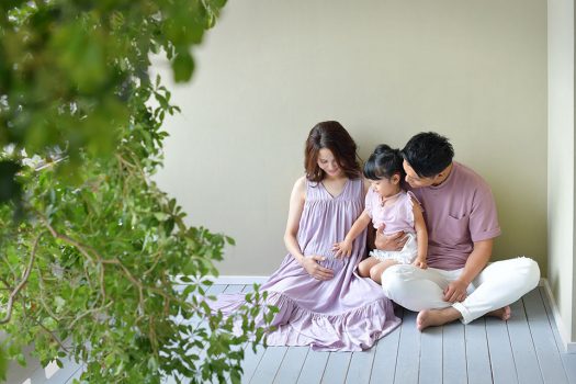 マタニティー　私服　家族撮影