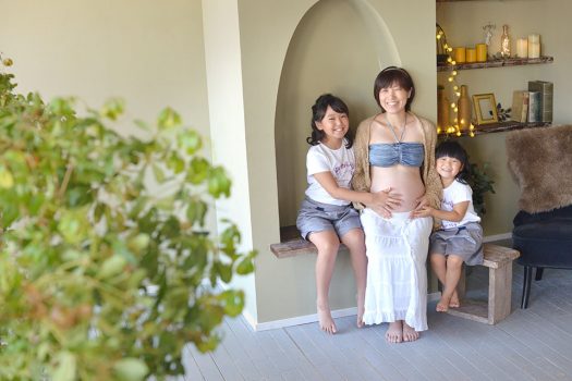 マタニティー撮影　スタジオ衣装
