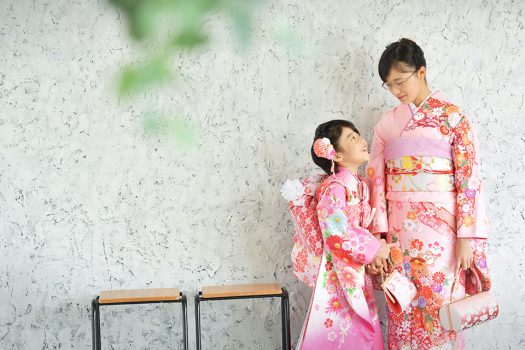 七五三　姉妹　着物