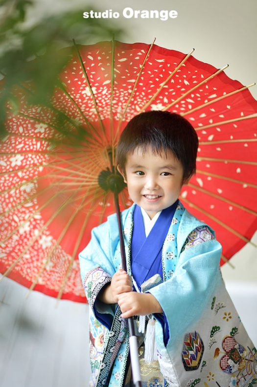 七五三　春日大社　スタジオオレンジ　奈良市写真館　和服　5歳　お参り