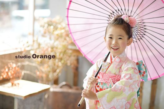 七五三　七歳　女の子　奈良　写真館　フォトスタジオ　着物　