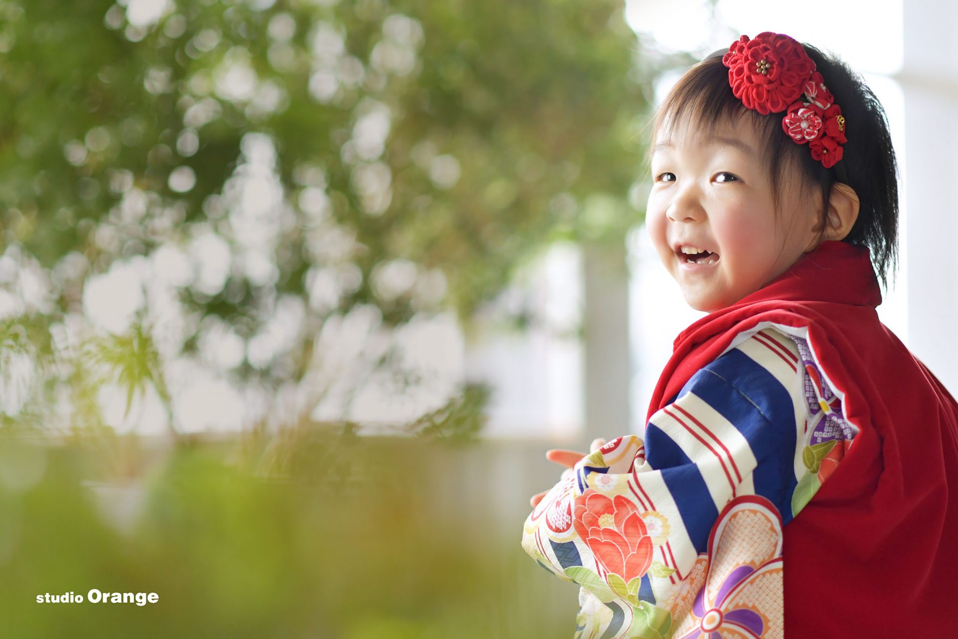 奈良県北葛城郡王寺町からお越しの3歳女の子の七五三撮影