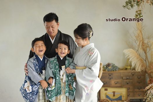 七五三　家族写し　和装