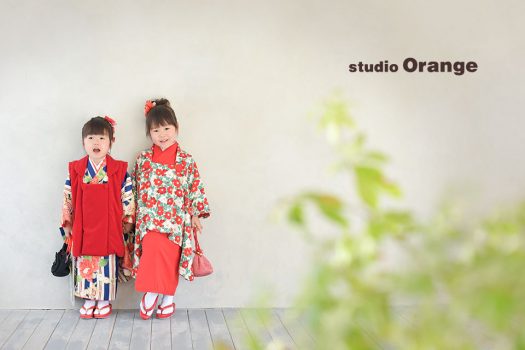 奈良店　スタジオ　写真館　和装　兄弟写し　姉妹写し　着物