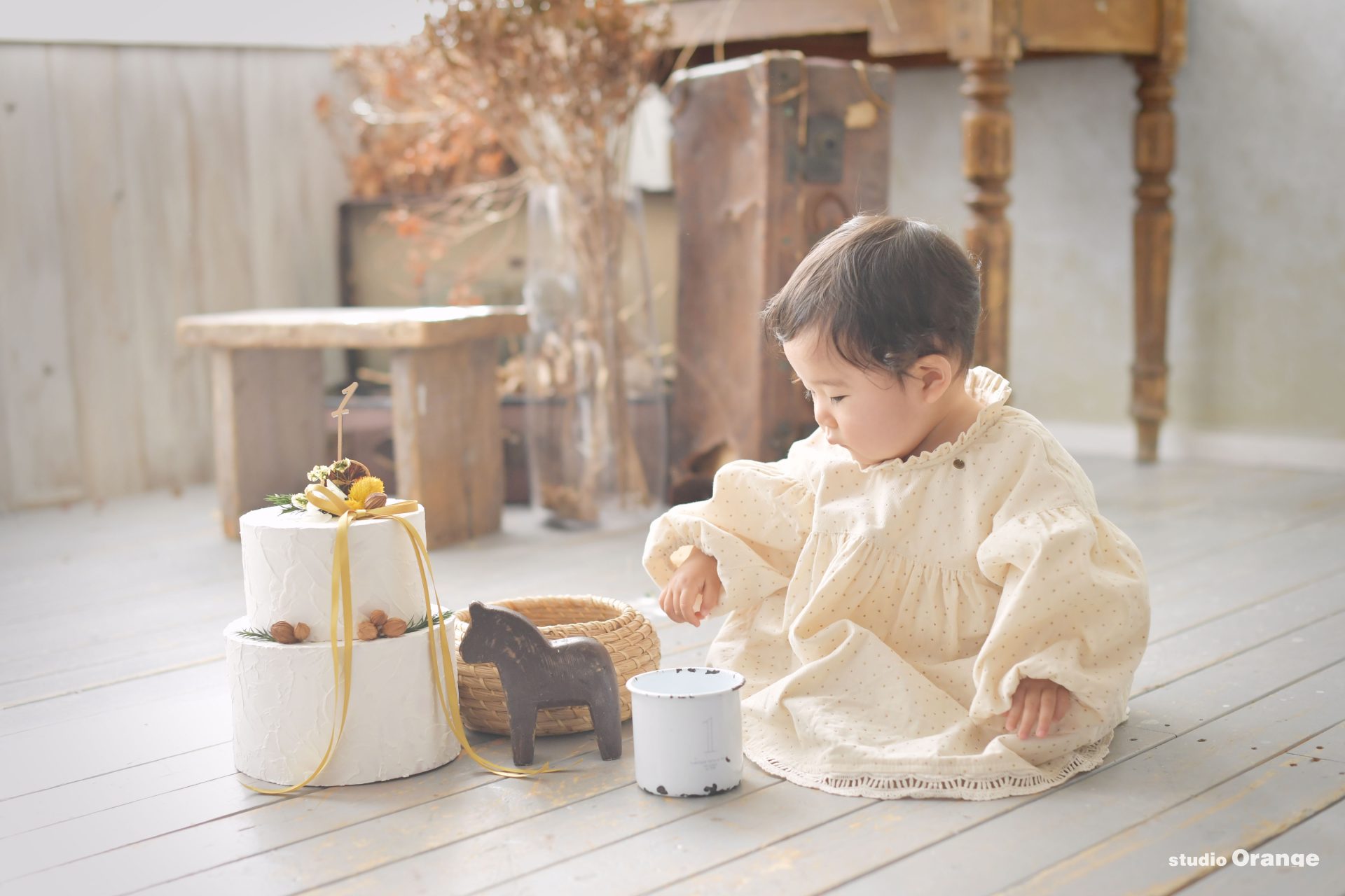 奈良県香芝市からお越しの1歳お誕生日撮影
