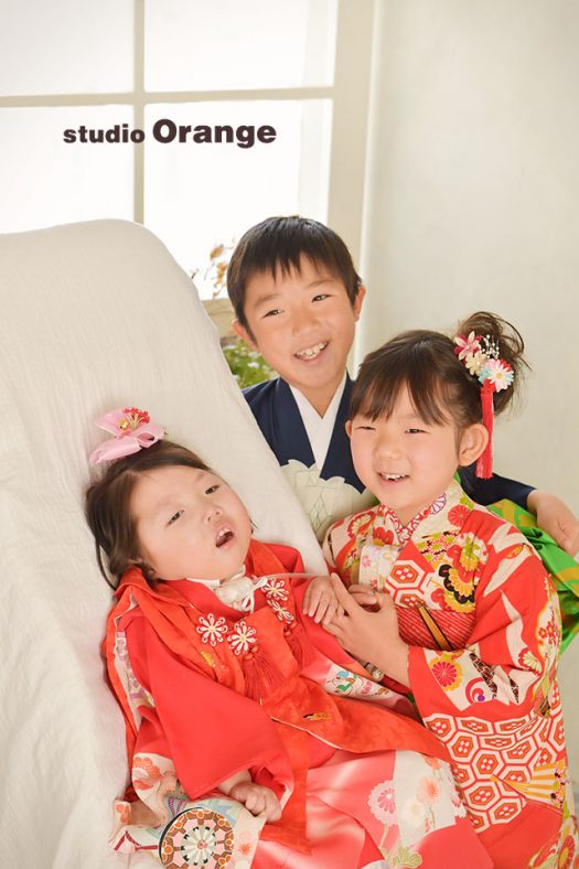 フォトスタジオ　写真館　七五三　和装　袴　帯　被布　姉妹写し　奈良市　学園前　生駒　大和郡山市　精華町　木津川市　春日大社　帯解寺　菅原天満宮　生駒大社　率川神社