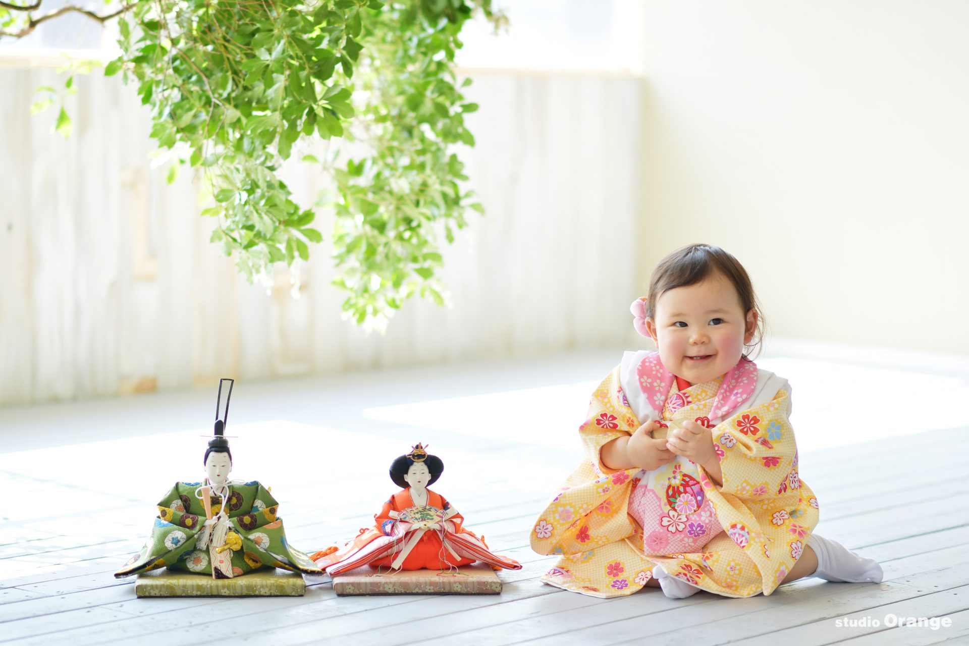赤ちゃんの着物姿がとってもかわいい桃の節句