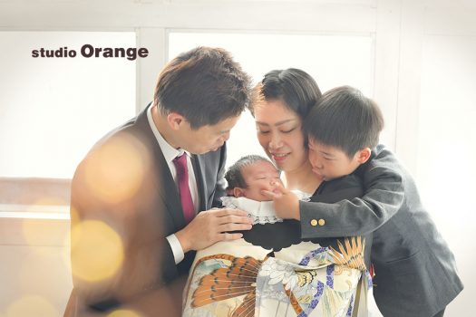 奈良県生駒市　お宮参り　奈良市　学園前　生駒　大和郡山市　精華町　木津川市　登美ヶ丘 春日大社　帯解寺　菅原天満宮　生駒大社　率川神社　女の子　家族写し　私服　姉妹