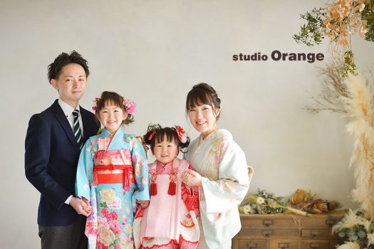 フォトスタジオ　写真館　七五三　和装　袴　帯　被布　姉妹写し　兄弟写し　兄妹写し　姉弟写し　家族写し　奈良市　学園前　生駒　大和郡山市　精華町　木津川市　春日大社　帯解寺　菅原天満宮　生駒大社　率川神社