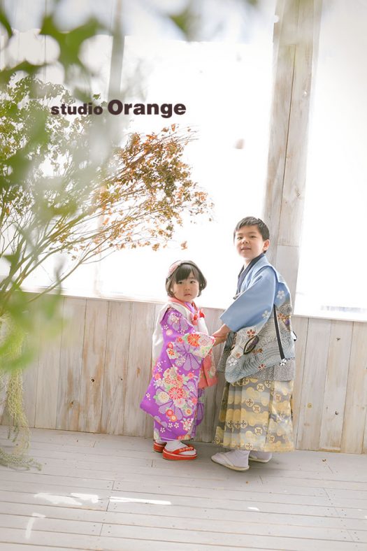 フォトスタジオ　写真館　七五三　和装　袴　帯　被布　姉妹写し　兄弟写し　兄妹写し　姉弟写し　家族写し　奈良市　学園前　生駒　大和郡山市　精華町　木津川市　春日大社　帯解寺　菅原天満宮　生駒大社　率川神社