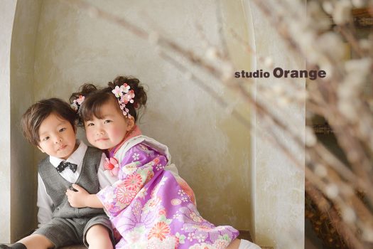 フォトスタジオ　写真館　七五三　和装　袴　帯　被布　姉妹写し　兄弟写し　兄妹写し　姉弟写し　家族写し　奈良市　学園前　生駒　大和郡山市　精華町　木津川市　春日大社　帯解寺　菅原天満宮　生駒大社　率川神社
