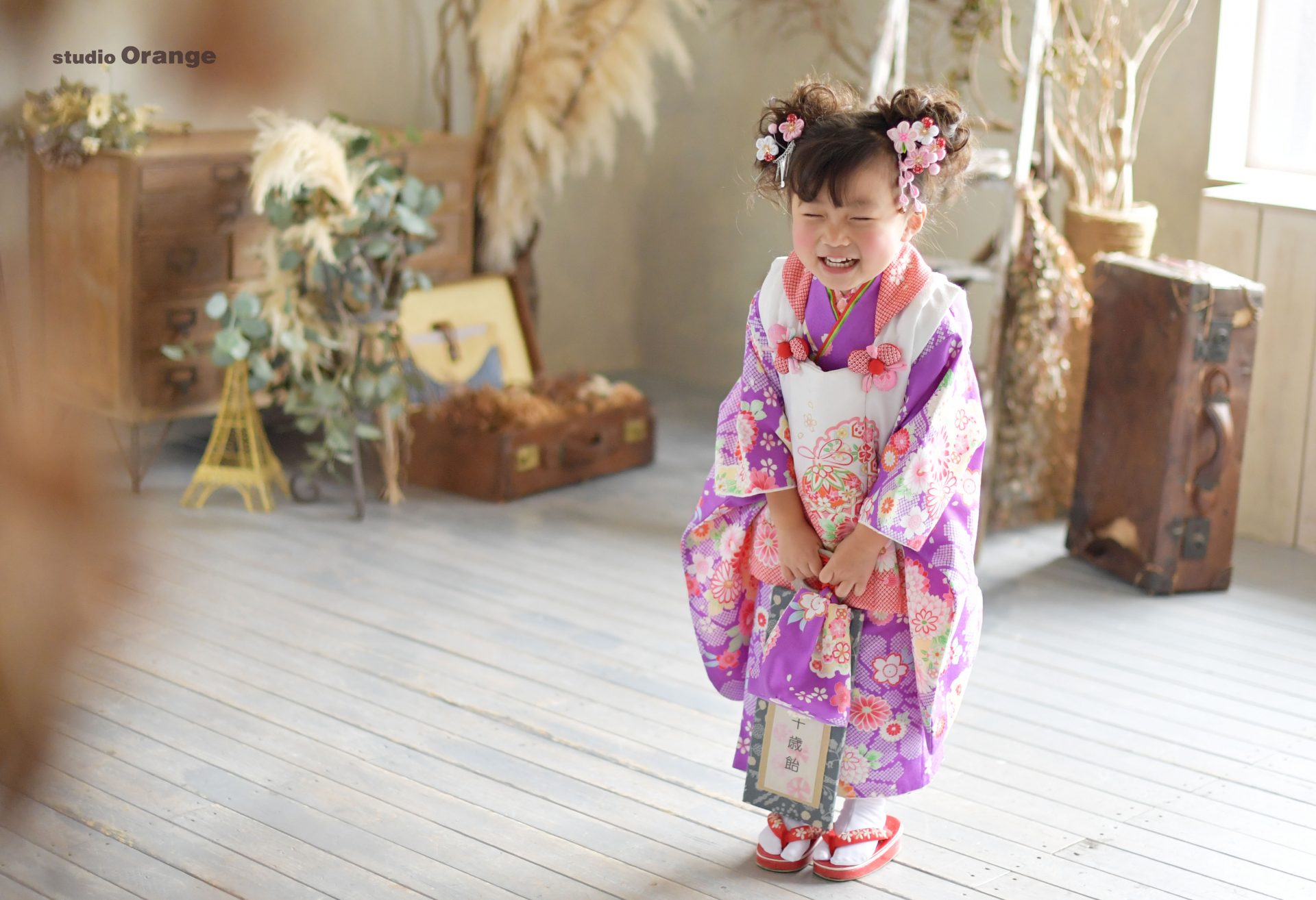 生駒市からお越しの3歳女の子の七五三撮影