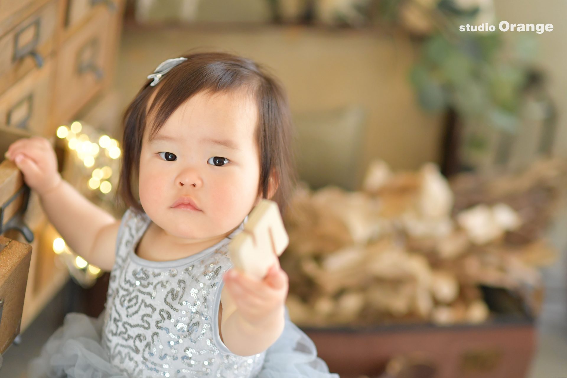 北葛城郡からお越しの1歳女の子のお誕生日撮影