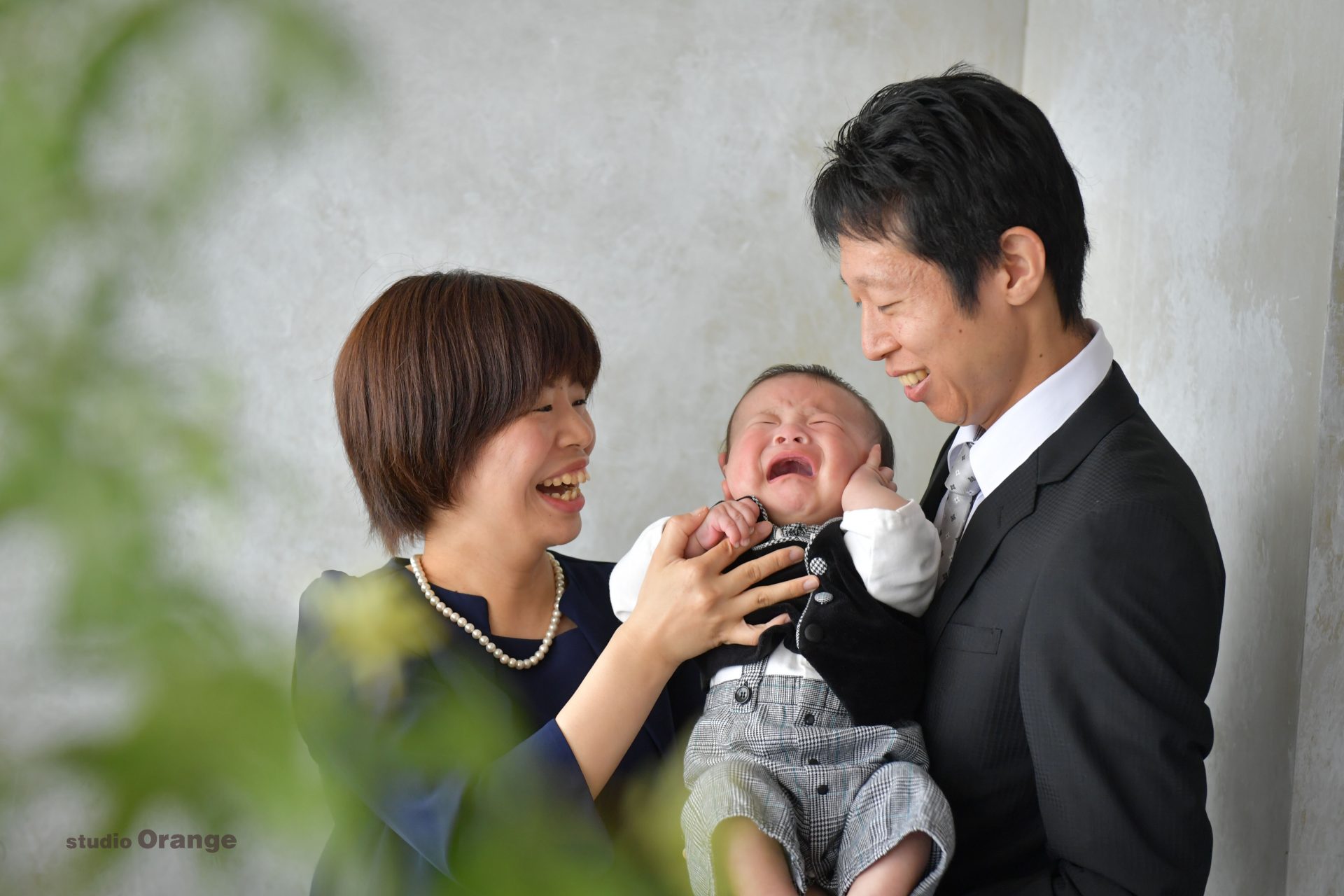 いろんな表情でお宮参り撮影