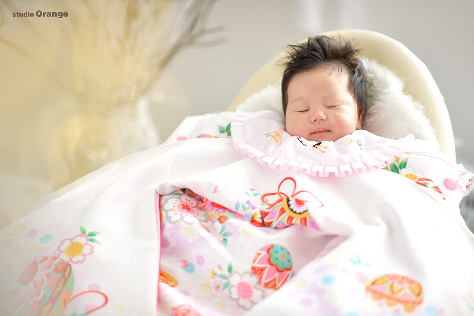 可愛い瞬間がいっぱい2ヶ月女の子のお宮参り撮影