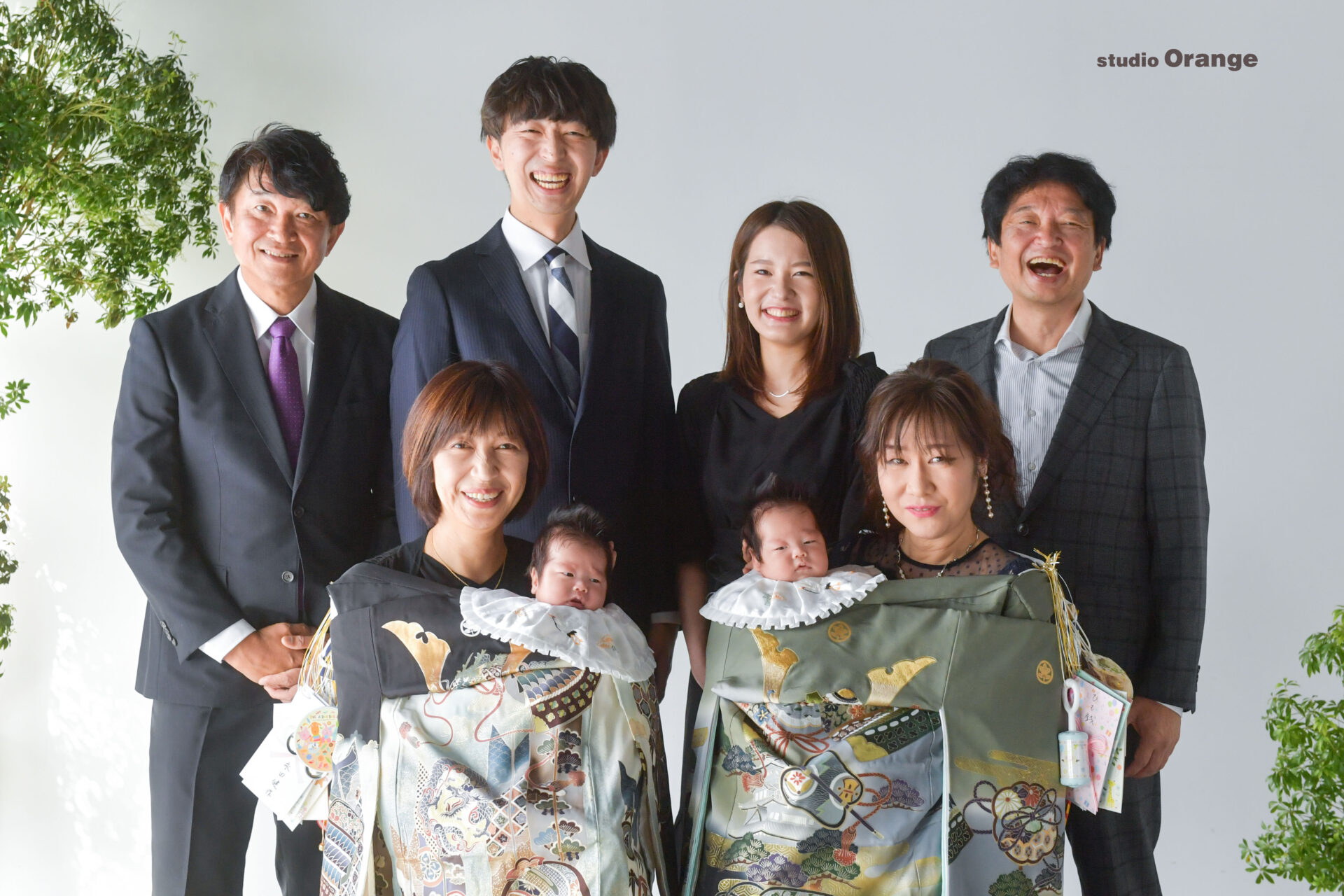 生駒市から双子の赤ちゃんお宮参り撮影