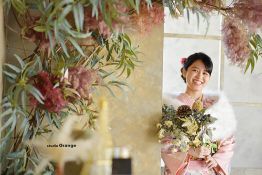 奈良県　奈良市　写真　写真館　オレンジ　スタジオ　スタジオオレンジ　フォト　フォトスタジオ　Photo 子供　大人　バースデー　お宮参り　赤ちゃん　七五三　成人式　入学　卒業　ブライダル　結婚式　写真だけの結婚式　フォトウェディング　ウェディング　袴　振袖　ドレス　打掛　白無垢　色打掛　　