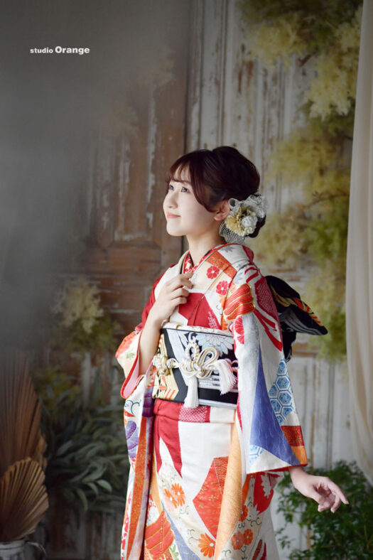 奈良県　奈良市　写真　写真館　オレンジ　スタジオ　スタジオオレンジ　フォト　フォトスタジオ　Photo 子供　大人　バースデー　お宮参り　赤ちゃん　七五三　成人式　入学　卒業　ブライダル　結婚式　写真だけの結婚式　フォトウェディング　ウェディング　袴　振袖　ドレス　打掛　白無垢　色打掛　　