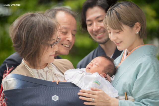 奈良市菅原天満宮 お宮参り出張撮影写真 ファミリーフォト