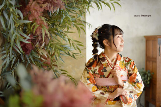 奈良県　奈良市　写真　写真館　オレンジ　スタジオ　スタジオオレンジ　フォト　フォトスタジオ　Photo 子供　大人　バースデー　お宮参り　赤ちゃん　七五三　成人式　入学　卒業　ブライダル　結婚式　写真だけの結婚式　フォトウェディング　ウェディング　袴　振袖　ドレス　打掛　白無垢　色打掛　　