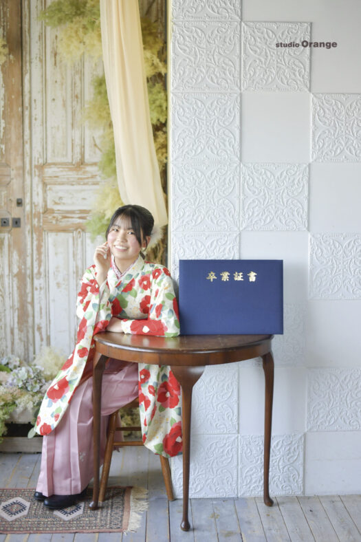 奈良県　奈良市　写真　写真館　オレンジ　スタジオ　スタジオオレンジ　フォト　フォトスタジオ　Photo 子供　大人　バースデー　お宮参り　赤ちゃん　七五三　成人式　入学　卒業　ブライダル　結婚式　写真だけの結婚式　フォトウェディング　ウェディング　袴　振袖　ドレス　打掛　白無垢　色打掛　　