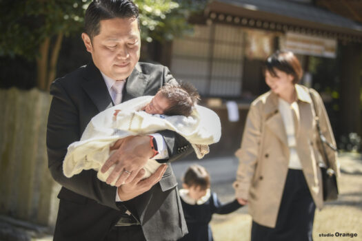 スタジオオレンジ　出張撮影　お宮参り　奈良